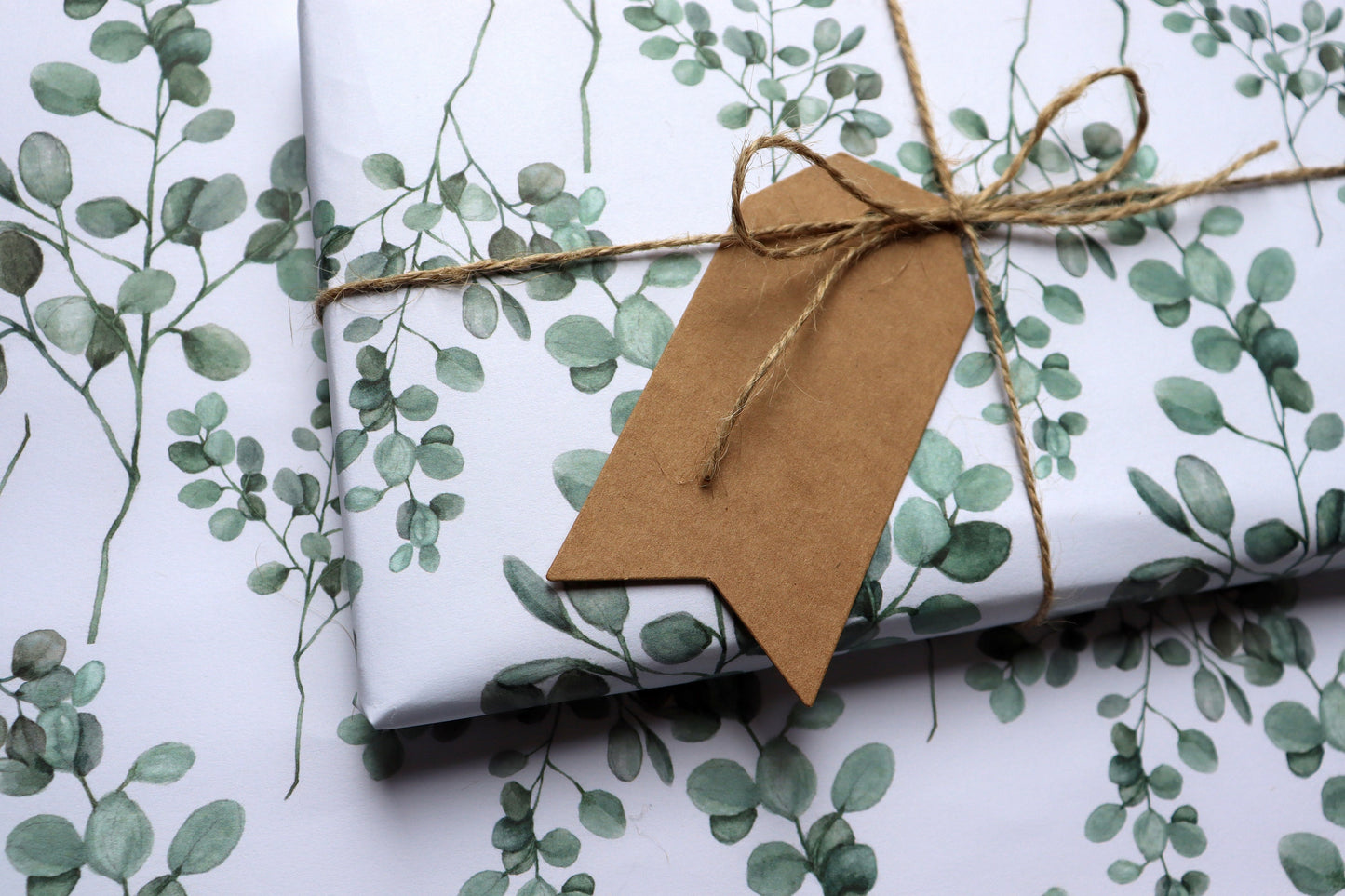 Watercolour Eucalyptus Wrapping Paper, Christmas Gift Wrap, Botanical Gift Paper, Leaf Pattern Gift Wrap Sheets
