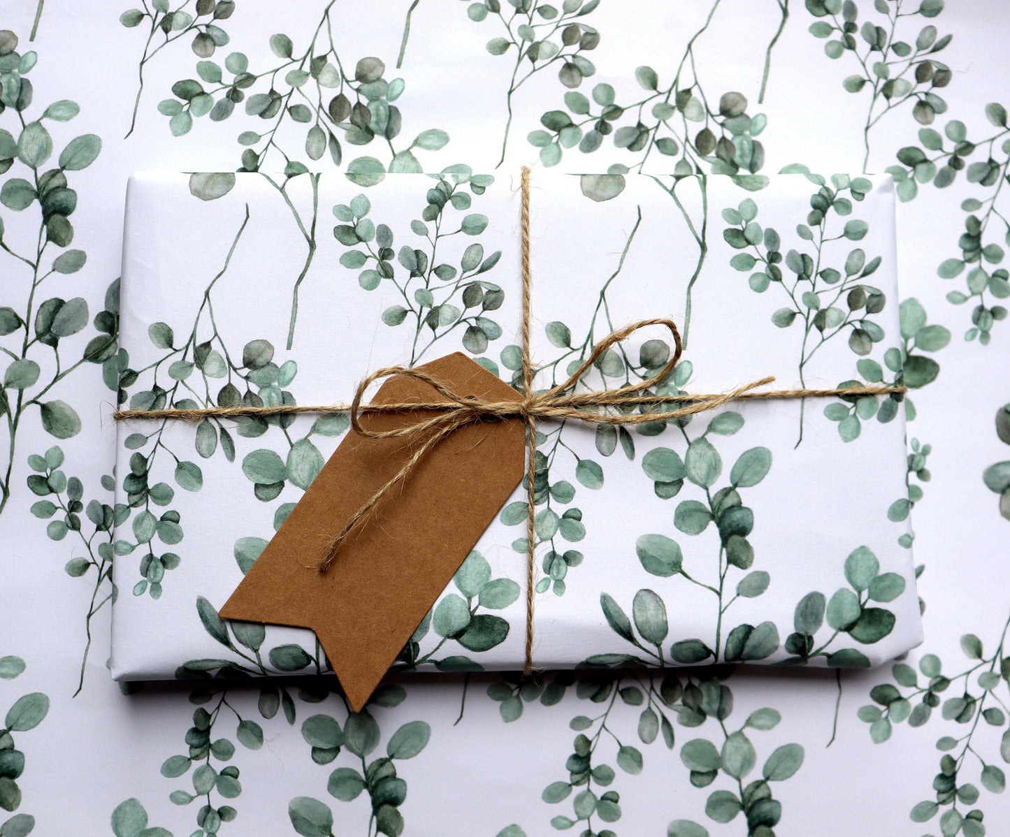 Watercolour Eucalyptus Wrapping Paper, Christmas Gift Wrap, Botanical Gift Paper, Leaf Pattern Gift Wrap Sheets