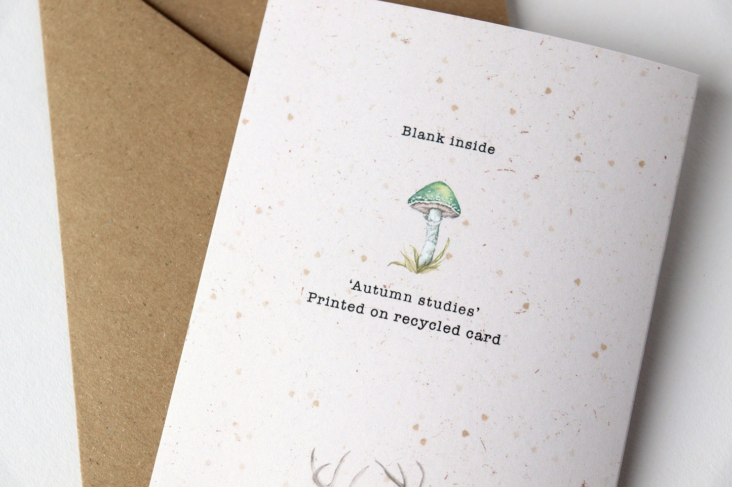 Autumnal Woodland Mushrooms Greetings Card, Watercolour Birthday Card A6