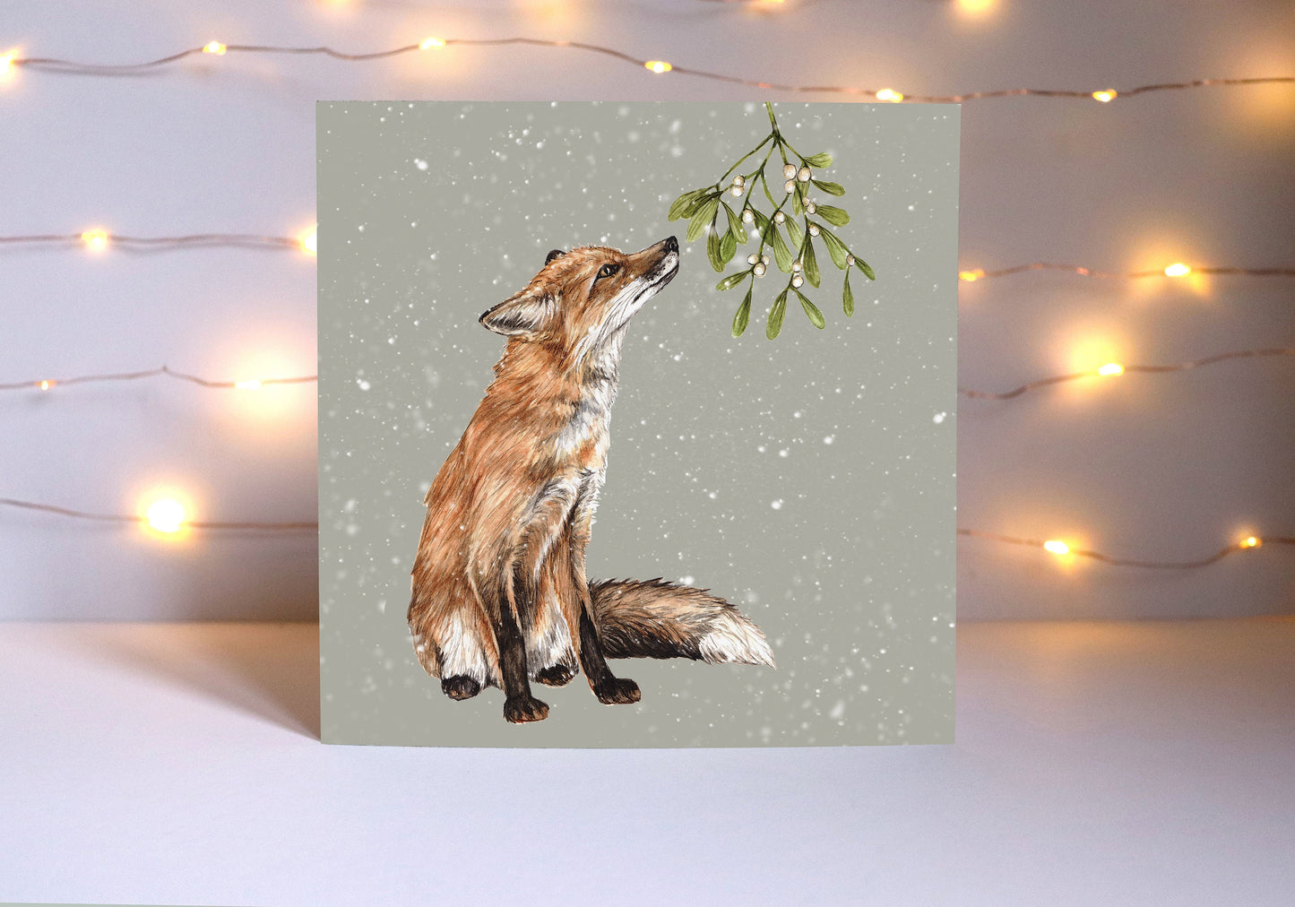 Winter Woodland Animals Christmas Card Pack, Watercolour Xmas, Snowglobe Stag Deer Fox Illustrated Greetings Cards