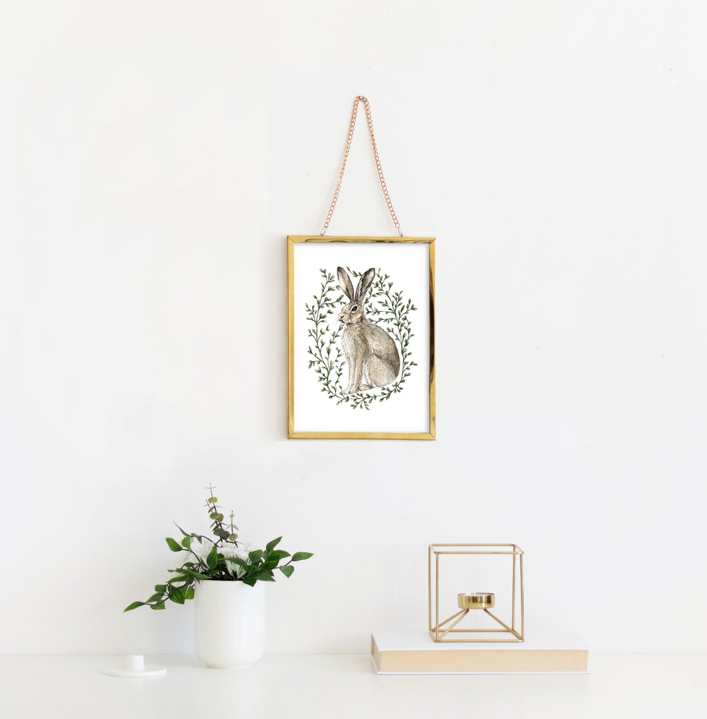 The Brown Hare Watercolour Print 8x10" 5x7"