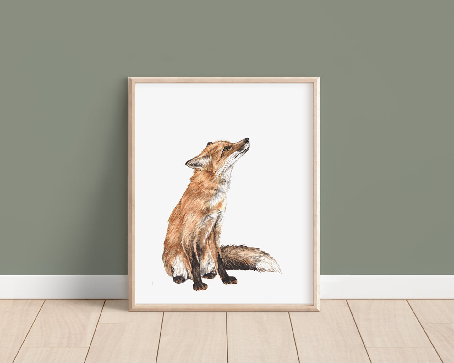 Biscuit the Fox, Urban Fox Charity Print Nature Watercolour Illustration Fine Art Mini Print, Animal Nursery Art, 5x7" A5