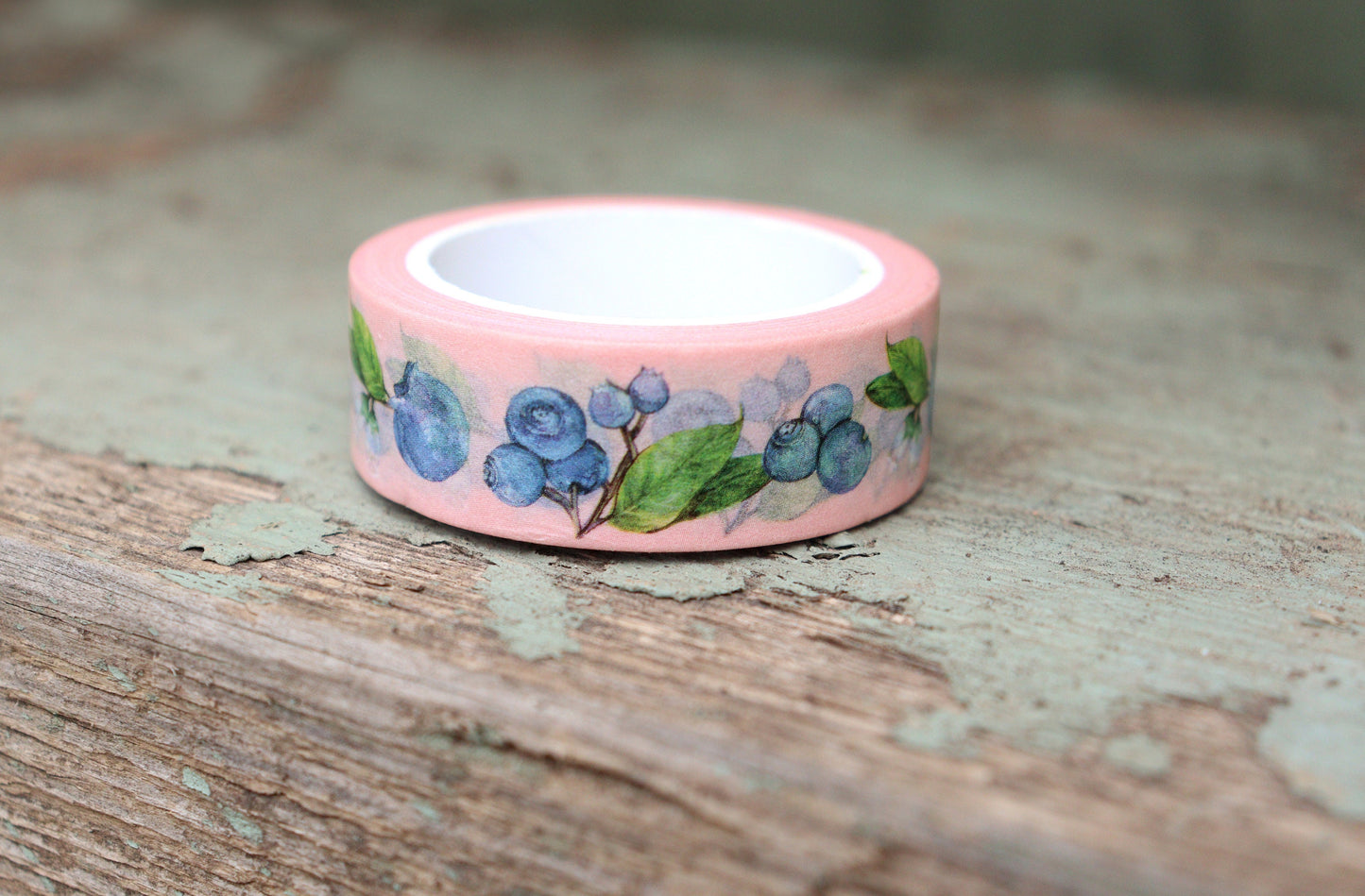 Blueberry Washi Tape, Watercolour Fruit Tape, Illustrated Berries Botanical Stationery Gift