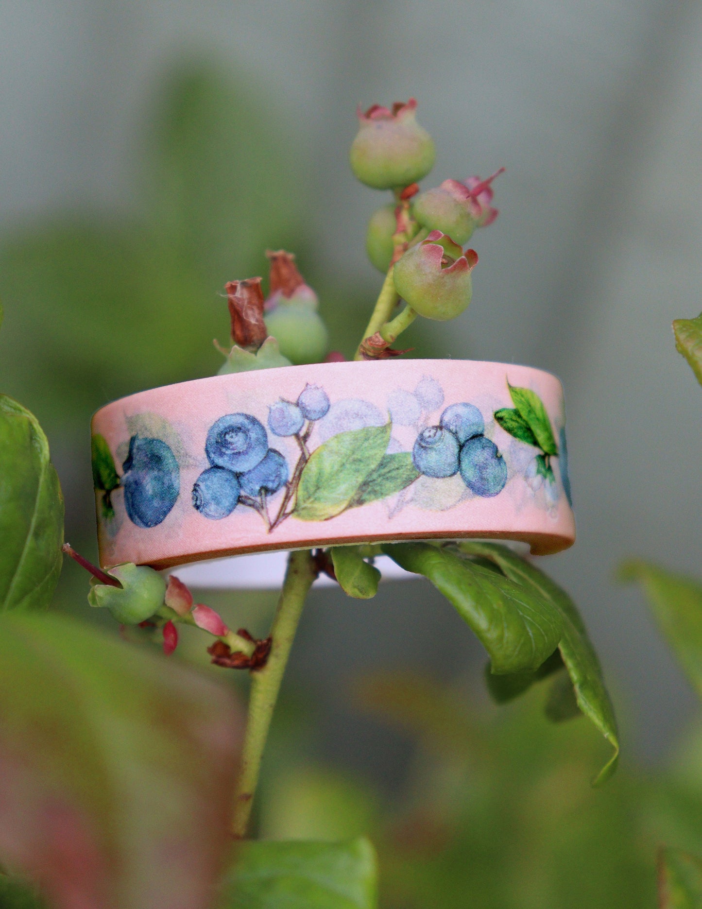 Blueberry Washi Tape, Watercolour Fruit Tape, Illustrated Berries Botanical Stationery Gift