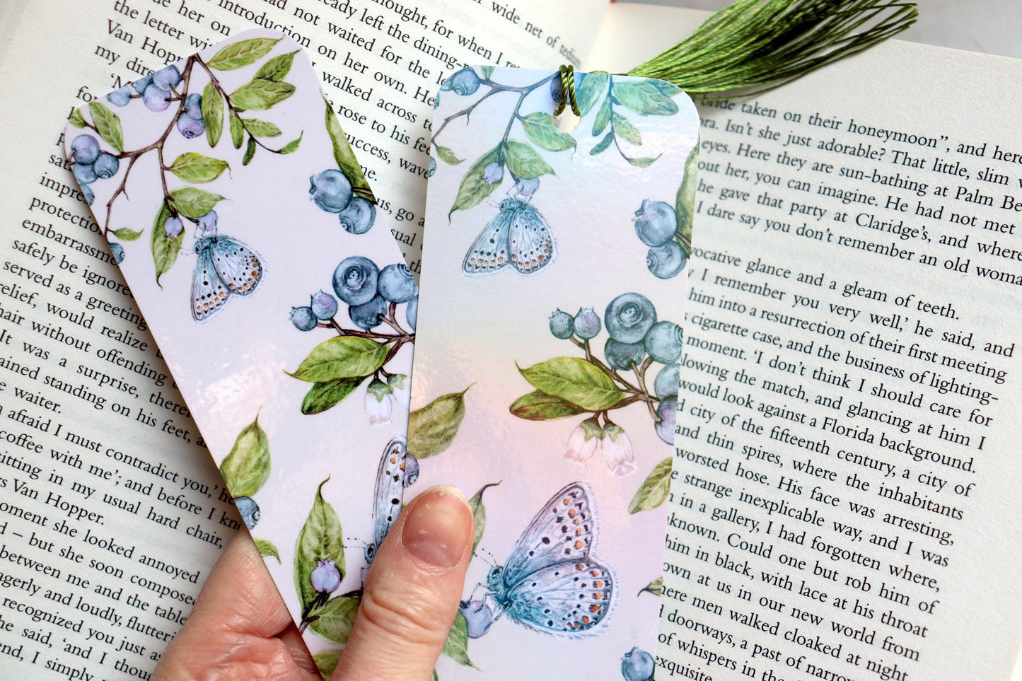 The Blueberry Bundle, Washi Tape, Illustrated Notepad, Blueberries Bookmark, Berries Botanical Stationery Gift Set Box