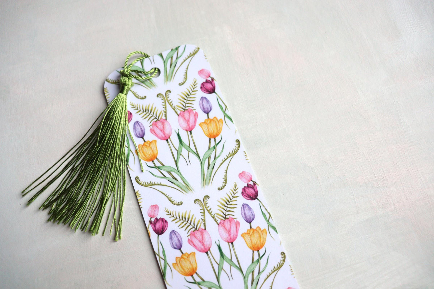 Springtime Tulips Bookmark, Floral Book Lovers, Bookish Gift, Tulip Bookmark