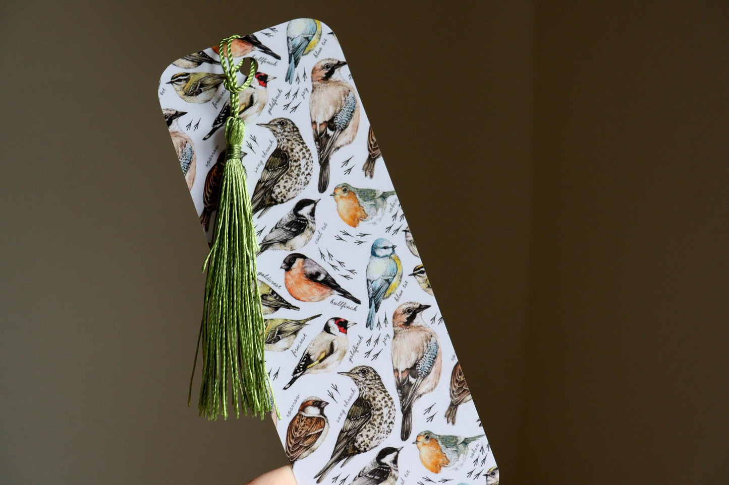 Illustrated Birds Bookmark, British Ornithology Book Lovers, Bookish Gift, Bird Bookmark