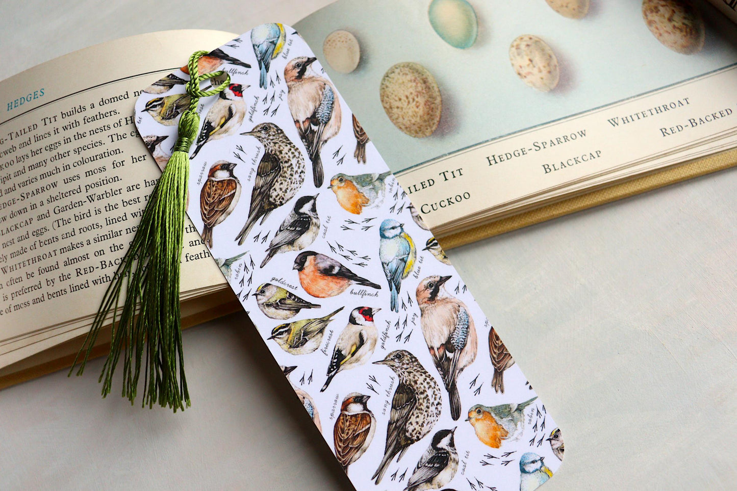 Illustrated Birds Bookmark, British Ornithology Book Lovers, Bookish Gift, Bird Bookmark