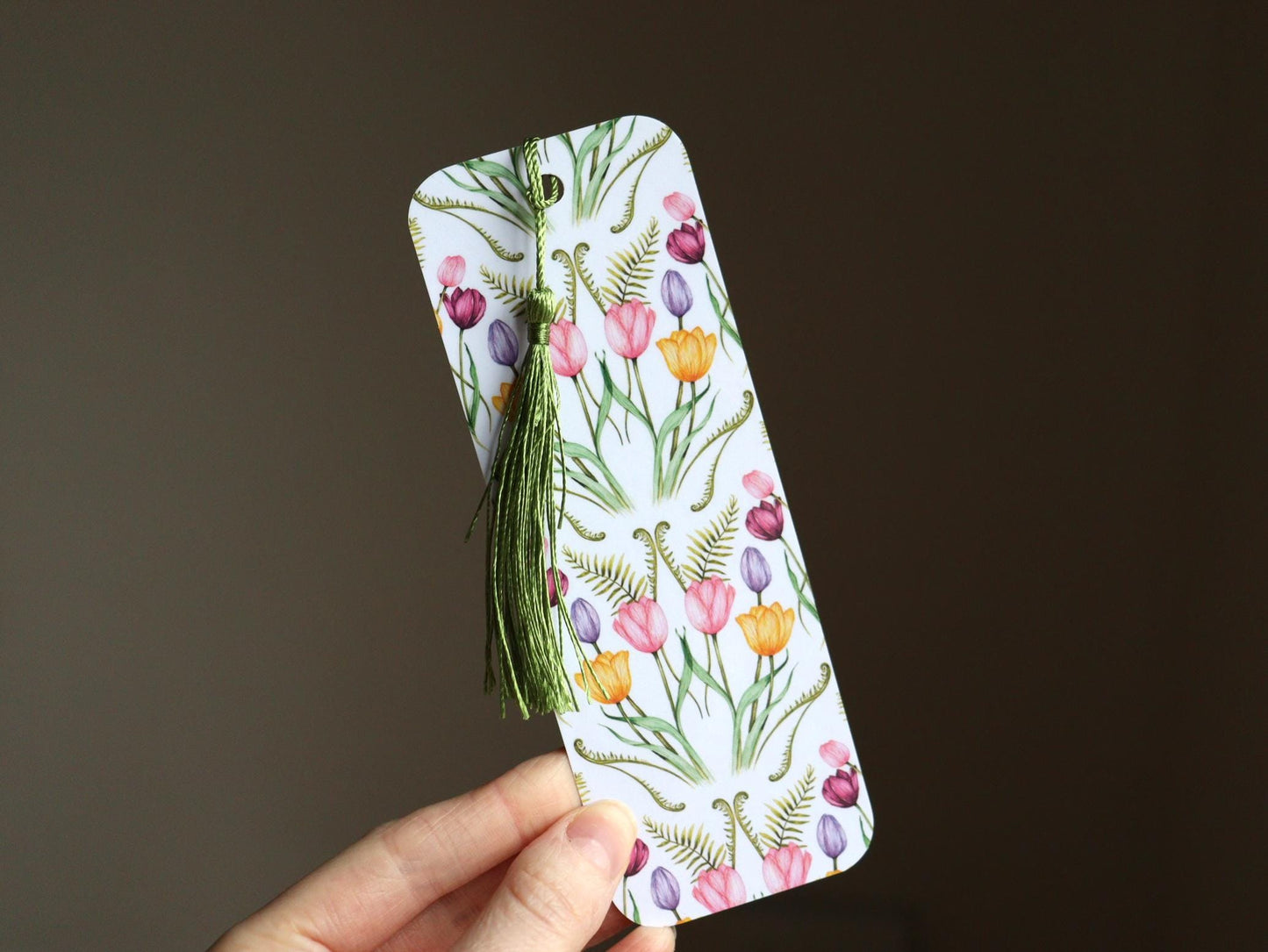 Springtime Tulips Bookmark, Floral Book Lovers, Bookish Gift, Tulip Bookmark