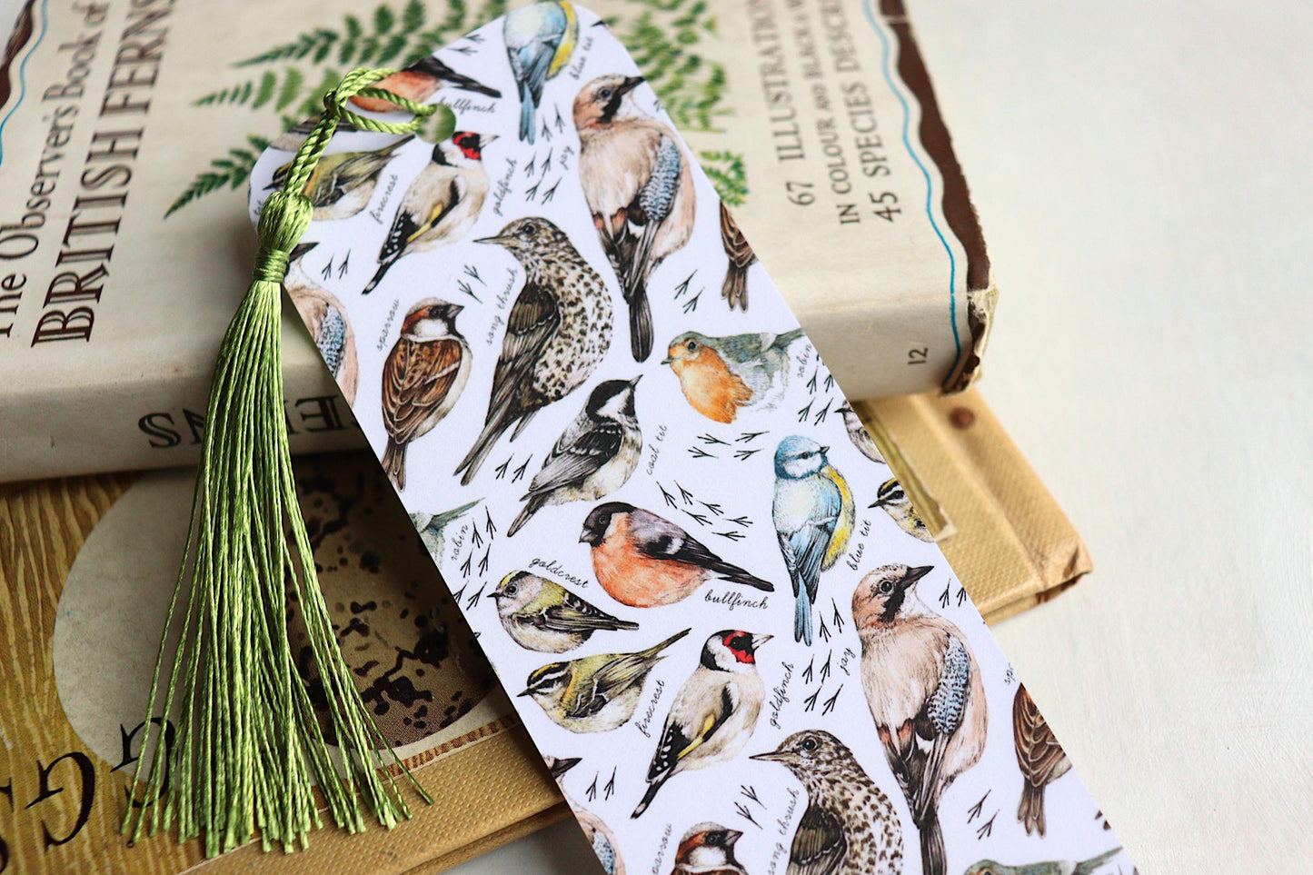 Illustrated Birds Bookmark, British Ornithology Book Lovers, Bookish Gift, Bird Bookmark